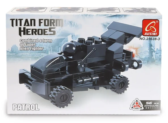 PARAPLY Ausini Titan Form Heroes-3 Patrol 56 Parça Kız Erkek Çocuk Oyuncak Eğitici Oyuncaklar ürün görseli