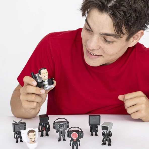 PARAPLY KBD01000 Skibidi Toilet Mini Figür Surpriz Paket Kız Erkek Çocuk Oyuncak Eğitici Oyuncaklar - Resim 2