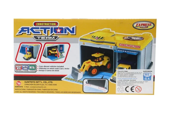 PARAPLY Express Wheels Metal Aralçı Çantalı İnşaat Araçları Seti Kız Erkek Çocuk Oyuncak Eğitici Oyuncaklar - Resim 3