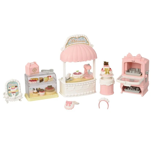PARAPLY 5807 Sylvanian Families Kasaba Pasta Dükkanı Oyun Seti +3 yaş Kız Erkek Çocuk Oyuncak Eğitici Oyunca - Resim 2
