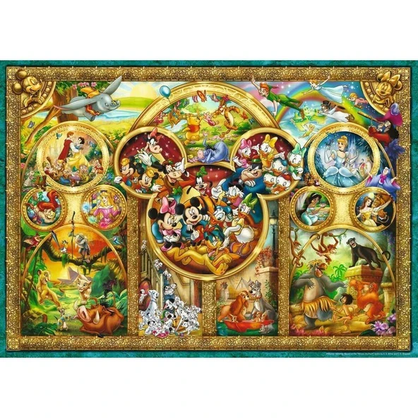 PARAPLY 12000469 En Güzel Disney Teması 1000 parça Ravensburger Puzzle Kız Erkek Çocuk Oyuncak Eğitici Oyunc - Resim 2