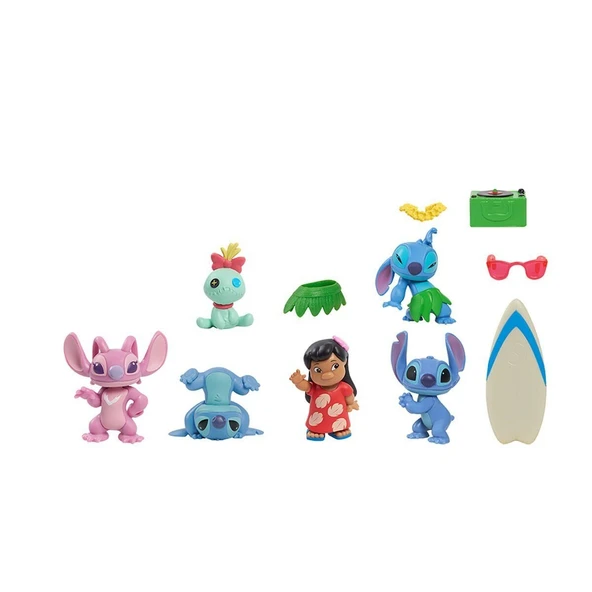 PARAPLY TTC41000 Stitch 6lı Mini Figür Set Kız Erkek Çocuk Oyuncak Eğitici Oyuncaklar - 2