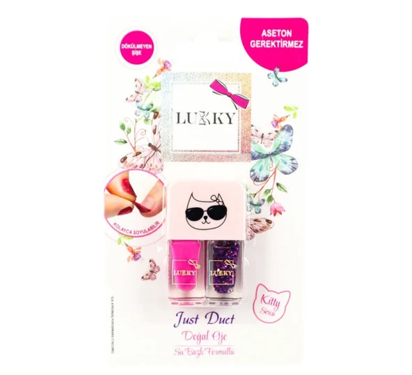 PARAPLY Lukky Soyulabilir Oje - 2 li Pembe Mor Kız Erkek Çocuk Oyuncak Eğitici Oyuncaklar - 1