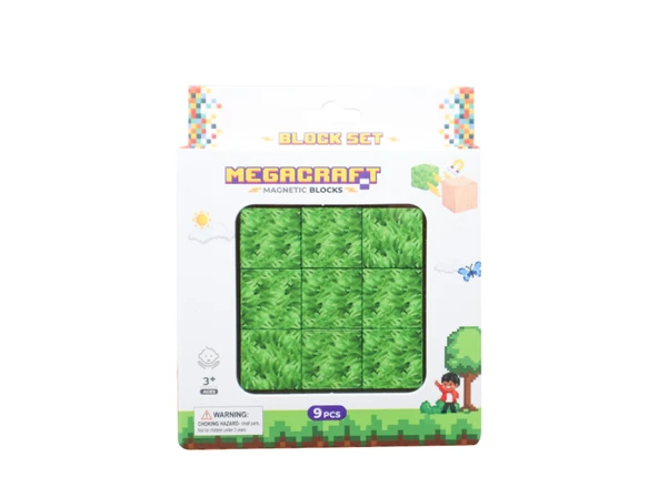 PARAPLY Megacraft 9 Parça Yaprak Çimen Blok Kız Erkek Çocuk Oyuncak Eğitici Oyuncaklar - Resim 2