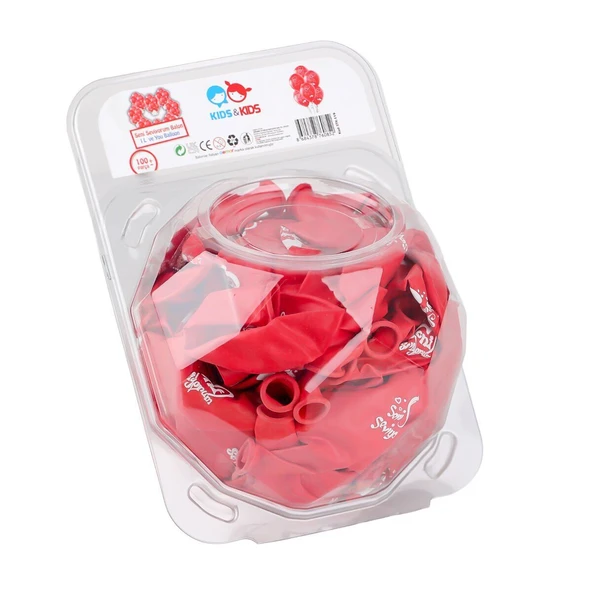 PARAPLY STR-119 Seni Seviyorum Balonu 100lü Kız Erkek Çocuk Oyuncak Eğitici Oyuncaklar ürün görseli 1