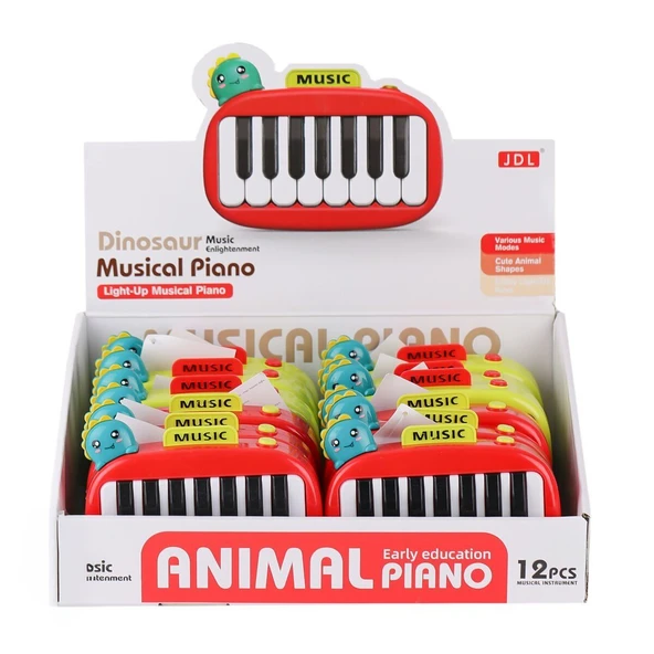 PARAPLY 8898-1B Dinazor Işıklı Müzikal Baby Piano - 1adet Fiyatıdır Kız Erkek Çocuk Oyuncak Eğitici Oyuncakl ürün görseli 1