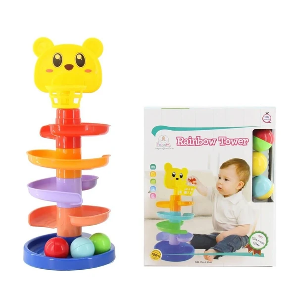 PARAPLY JUMBO GÖKKUŞAĞI KULE Kız Erkek Çocuk Oyuncak Eğitici Oyuncaklar ürün görseli 1