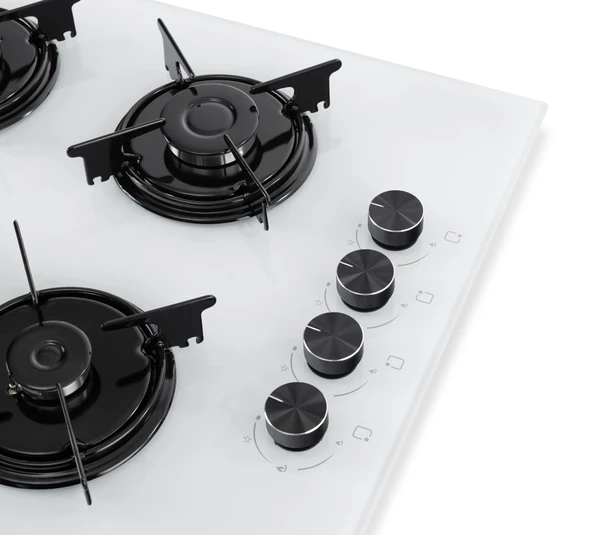 Luxell Beyaz Cam Ankastre Ocak (OC88) - 4