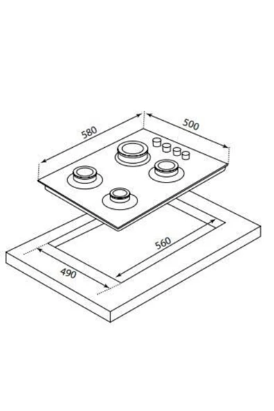 Luxell Beyaz Cam Ankastre Ocak (40-tahdf Opall) - 2