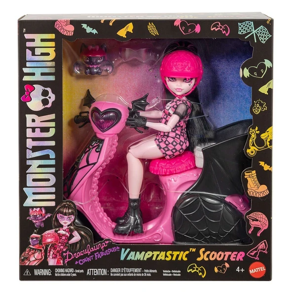 PARAPLY JDR61 Monster High Vamptastic Scooter Draculaura Kız Erkek Çocuk Oyuncak Eğitici Oyuncaklar ürün görseli