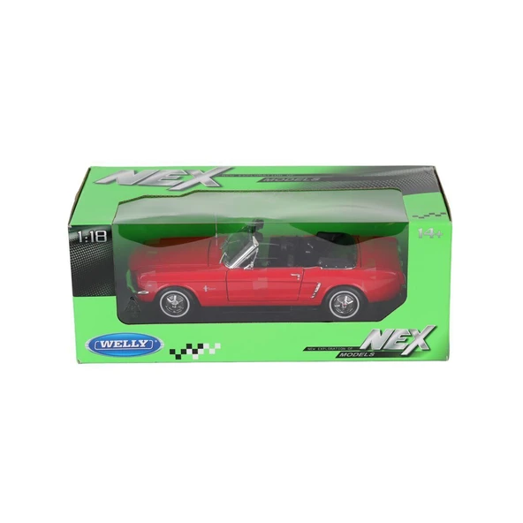 PARAPLY 12519C WELLY 1 18 1964 1 2 FORD MUSTANG CO Kız Erkek Çocuk Oyuncak Eğitici Oyuncaklar - Resim 2