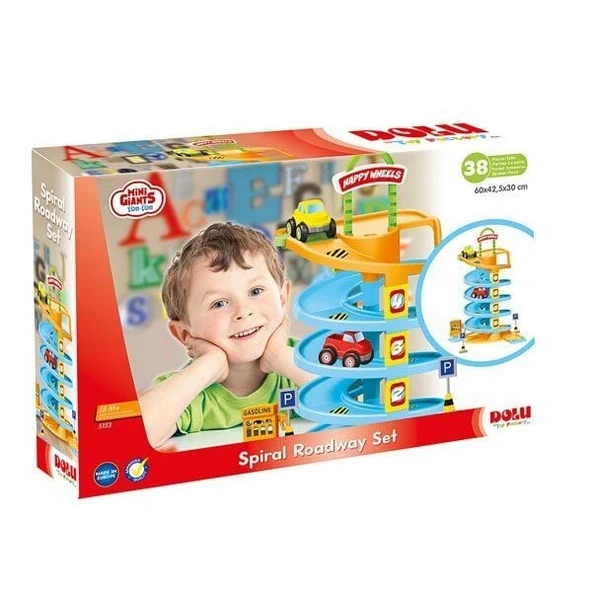 PARAPLY Dolu 38 Parça Spiral Yol Seti Kız Erkek Çocuk Oyuncak Eğitici Oyuncaklar - 2