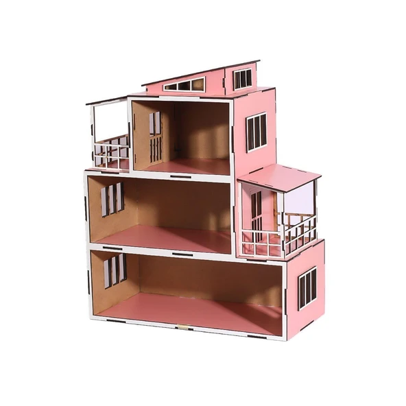 PARAPLY CCY00696 MEMO AHŞAP BEBEK EVİ NO 2 Kız Erkek Çocuk Oyuncak Eğitici Oyuncaklar - 2