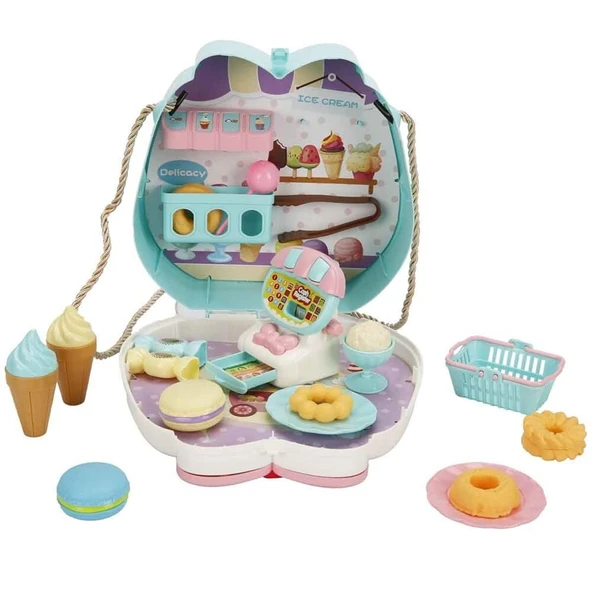 PARAPLY MUTFAK SET TATLI YAPIM SETİ PLSTK ÇANTA Kız Erkek Çocuk Oyuncak Eğitici Oyuncaklar - 2