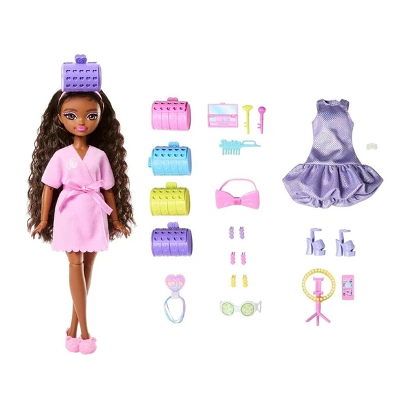 PARAPLY JGG39 Barbie Dream Besties Brooklyn ile Akşam Eğlencesine Hazırlanma Kız Erkek Çocuk Oyuncak Eğitici - 1