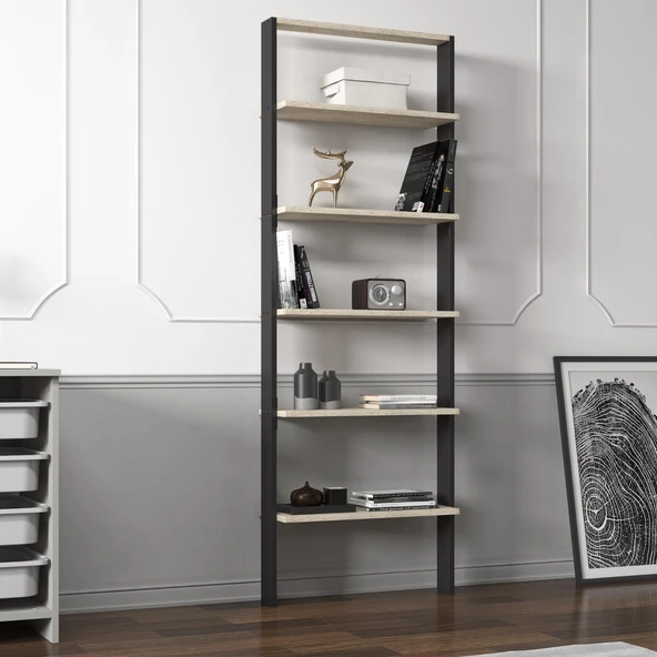 Hero 5 Raflı Modern Kitaplık - 180 cm