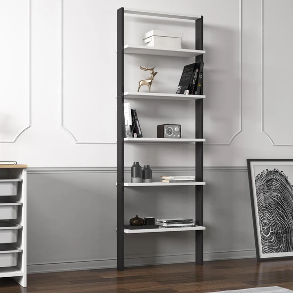 Hero 5 Raflı Modern Kitaplık - 180 cm