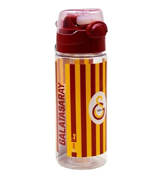 Galatasaray Taraftar Şeffaf Çizgili 500 Ml Pipetli Suluk Matara - 3