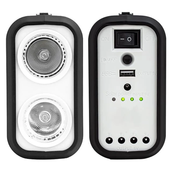 Powermaster GD-8017S Solar Panelli 3 Ampullü Solar Aydınlatma Sistemi - Resim 2