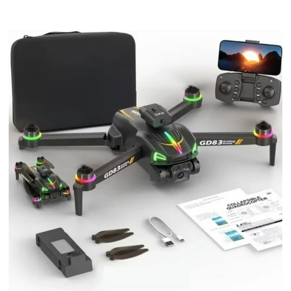 Ozmik GD83 4K Sabit Kameralı RGB LED Drone  150 Metre Menzil Brushless Motor Ultra Stabil Uçuş - 2