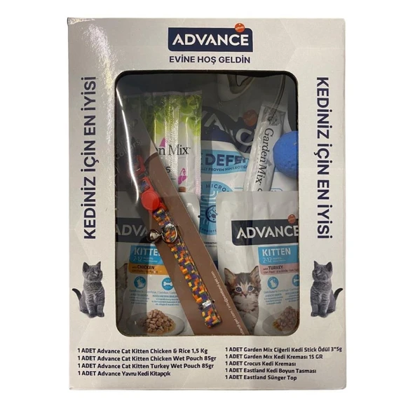 Advance Tavuklu Yavru Kedi Maması 1,5 Kg Evine Hoşgeldin Kiti ürün görseli