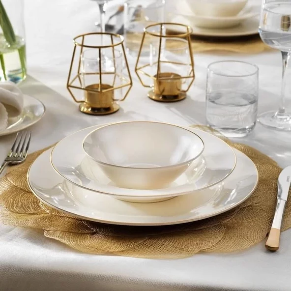 Schafer Fiesta 24 Parça 6 Kişilik Yemek Takımı Gold ürün görseli 1