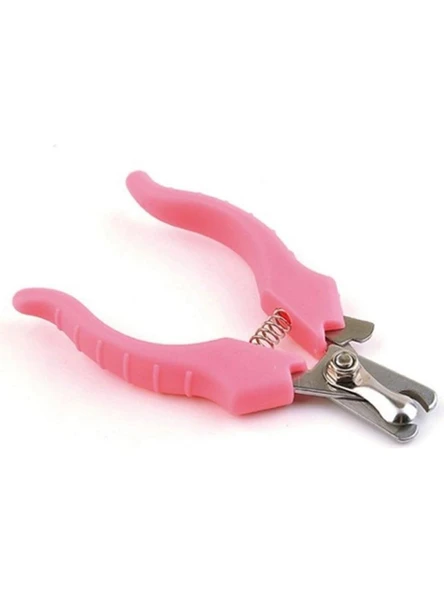 3B Trend Kedi Köpek Yaylı Tırnak Makası Evcil Hayvan Tırnak Kesme Giyotin Pembe - 2