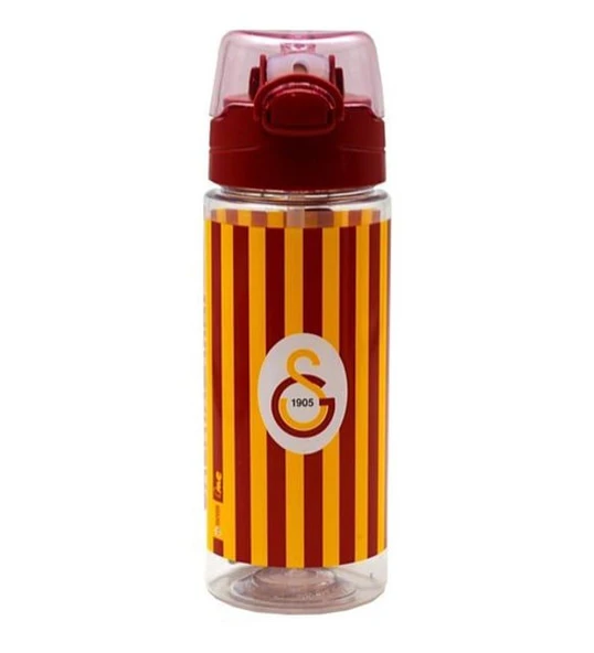 Galatasaray Taraftar Şeffaf Çizgili 500 Ml Pipetli Suluk Matara - 2