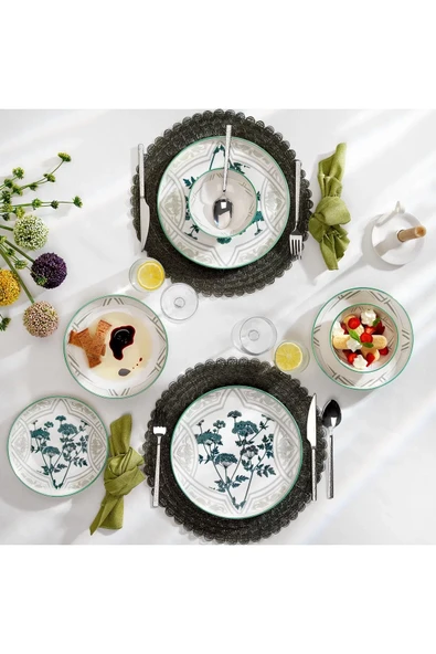 Schafer Iconic 24 Parça 6 Kişilik Yemek Takımı Yeşil - 5