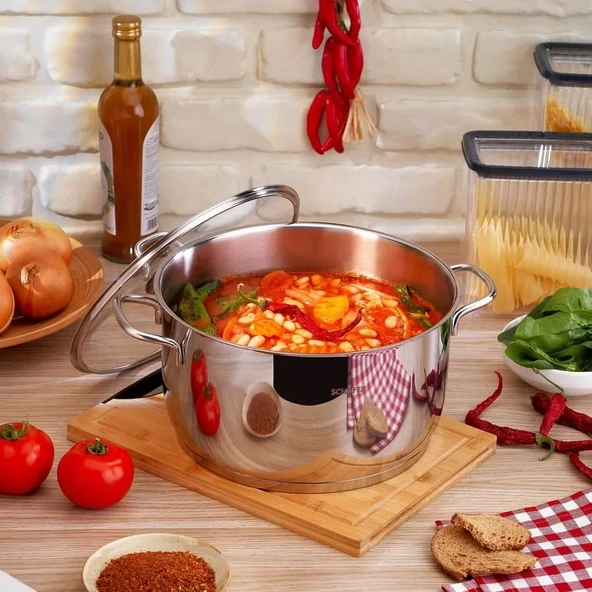 Schafer Held Derin Çelik Tencere 2 Parça 24 cm İnox