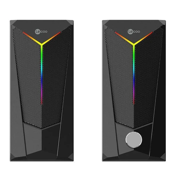 Lenovo Lecoo DS104 Kablolu Usb + 3.5Mm Jack 6W 80dB Rgb Işıklı 1+1 Gaming Speaker - Hoparlör - 2