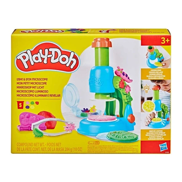 ZeycanHome G0494 Play-Doh Işıklı Mikroskop Oyun Seti +3 yaş Kız Erkek Çocuk Oyuncak Eğitici Oyuncaklar ürün görseli 1