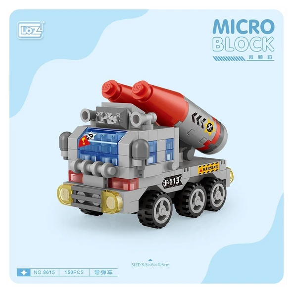 ZeycanHome LZ8615 LOZ Araba Blok Seti Mini Poşet 150 Parça -Vagon life Kız Erkek Çocuk Oyuncak Eğitici Oyuncakl - Resim 3