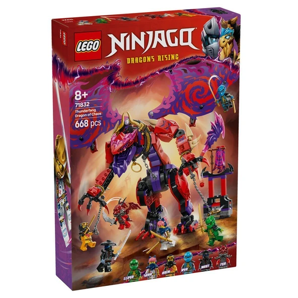ZeycanHome 71832 Lego Ninjago Thunderfang Kaos Ejderhası 668 parça +8 yaş Kız Erkek Çocuk Oyuncak Eğitici Oyunc ürün görseli 1