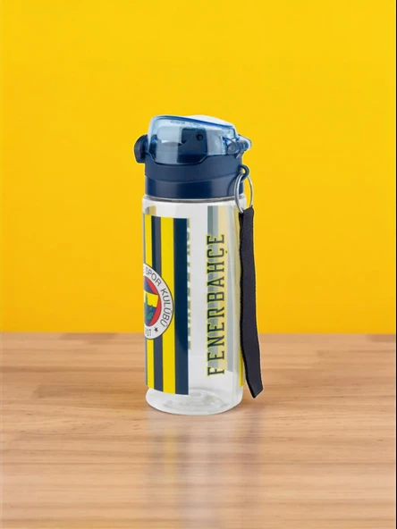 Fenerbahçe Taraftar Şeffaf Çizgili 500 Ml Pipetli Suluk Matara - 2