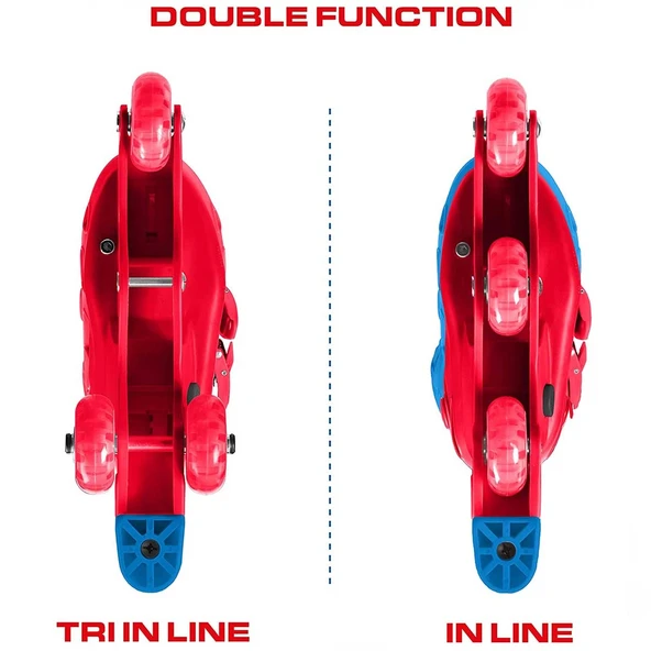 ZeycanHome Spiderman Inline 3 Teker Paten Kız Erkek Çocuk Oyuncak Eğitici Oyuncaklar - Resim 3