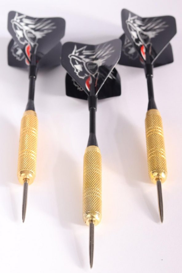 Delta 18 Gr. Dart Oku (3’lü Set) - Çelik Uç + Pirinç Gövde + Renkli Kanat - Dart Oku Seti - 2
