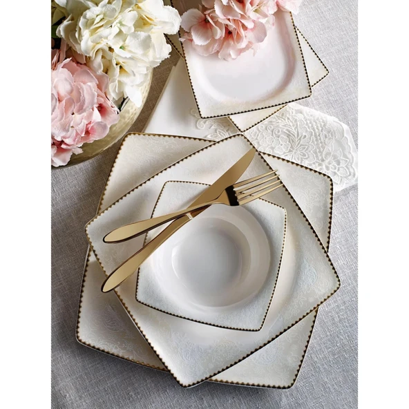 PİERRE CARDİN BLUSH 60 PARÇA YEMEK TAKIMI ürün görseli 1