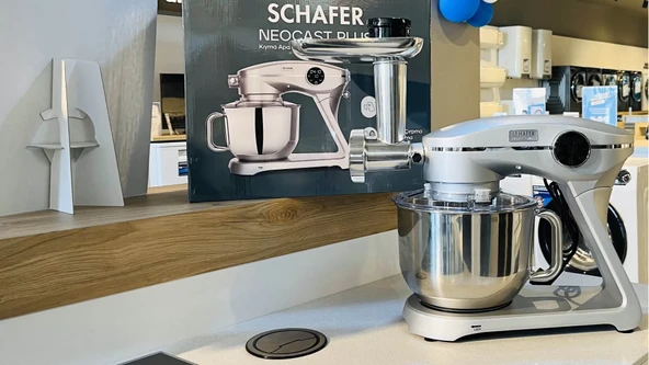 Schafer NeoCast Plus Kıyma Aparatlı Dijital Döküm Stand Mikser-Gümüş