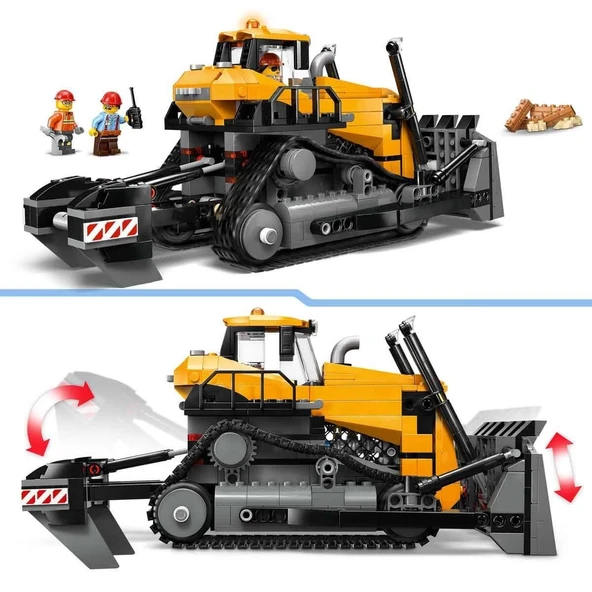 ZeycanHome LEGO City Sarı Buldozer 60466 Kız Erkek Çocuk Oyuncak Eğitici Oyuncaklar - Resim 2