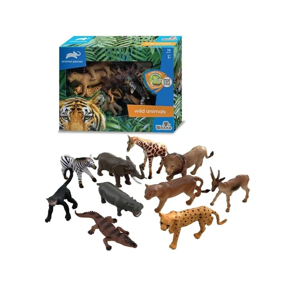 ZeycanHome SH-D58011 Vardem Kutulu 10 Parça Vahşı Hayvan Seti Kız Erkek Çocuk Oyuncak Eğitici Oyuncaklar ürün görseli 1