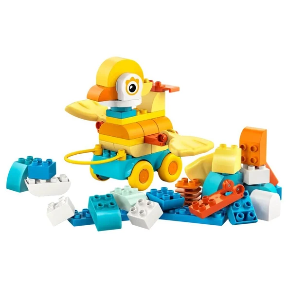 ZeycanHome 10448 Lego Duplo 3'ü1 Arada Tekerlekli Hayvanlar 58 parça +2 yaş Kız Erkek Çocuk Oyuncak Eğitici Oyu - Resim 2