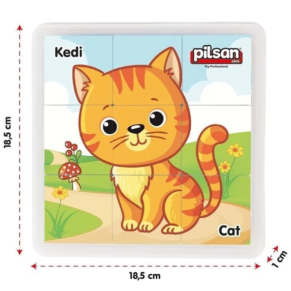 ZeycanHome 03 355 ANIMAL SERIES PUZZLE SET Kız Erkek Çocuk Oyuncak Eğitici Oyuncaklar - Resim 3