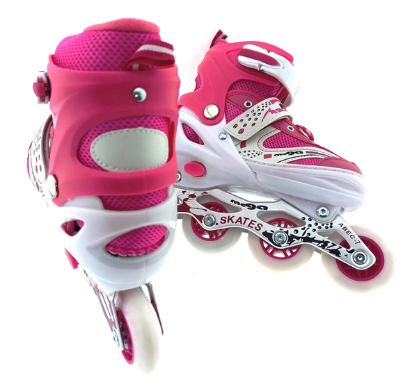 ZeycanHome Mega Işıklı Pembe Paten - Işıklı paten 38-41 numaraları arası kullanılır Kız Erkek Çocuk Oyuncak Eği - Resim 2