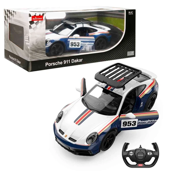 ZeycanHome 10131 SUN-RAS-RC ARABA 1/14 PORSCHE 911 DAKAR PERFORMANCE FF 2 4GHZ Kız Erkek Çocuk Oyuncak Eğitici - 3
