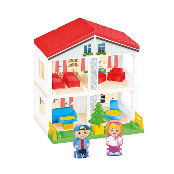 ZeycanHome 03234 İki Katlı Ev Bloklar Kız Erkek Çocuk Oyuncak Eğitici Oyuncaklar - Resim 2