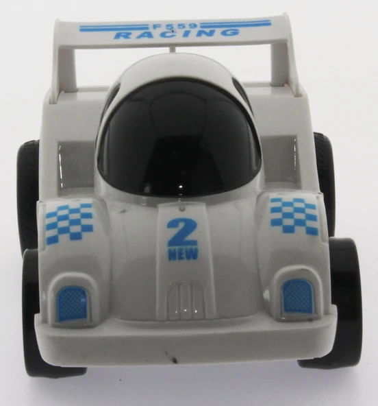 ZeycanHome Sürtmeli Kırılmaz Beyaz Yarış Arabası F559 Kız Erkek Çocuk Oyuncak Eğitici Oyuncaklar - Resim 2