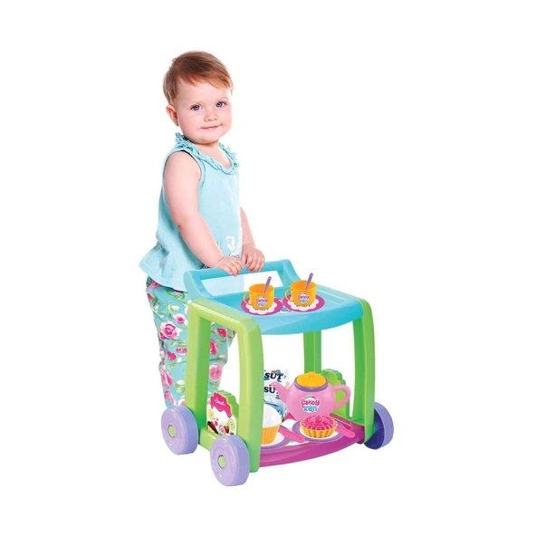 ZeycanHome 03354 Candy & Ken Çay Servis Arabası Kız Erkek Çocuk Oyuncak Eğitici Oyuncaklar - 3