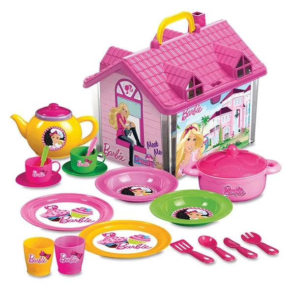 ZeycanHome Barbie Ev Çay Set Kız Erkek Çocuk Oyuncak Eğitici Oyuncaklar - 3
