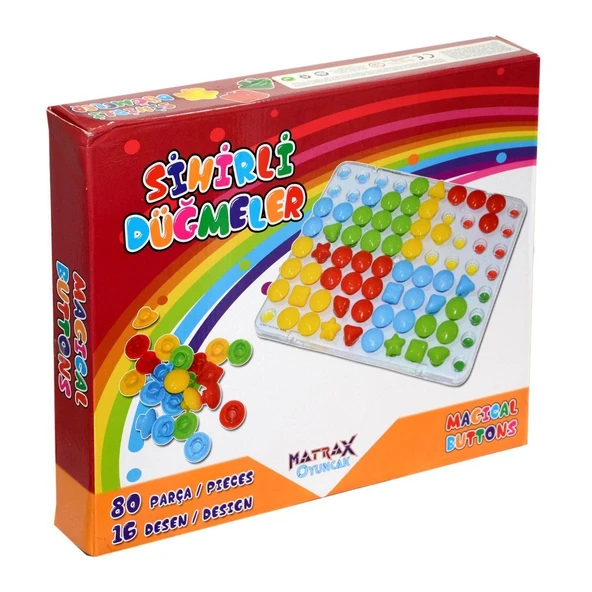 ZeycanHome 037 Matrax, Sihirli Düğmele - Magical Buttons Kız Erkek Çocuk Oyuncak Eğitici Oyuncaklar ürün görseli 1